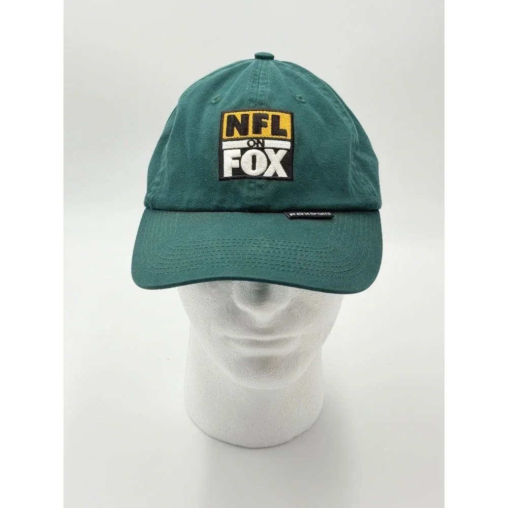 Vintage NFL on Fox Sports Green Dad Hat Strapback Cap